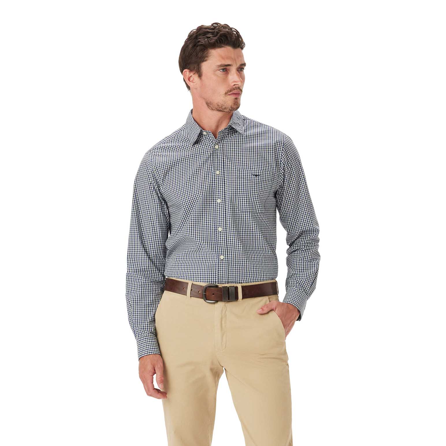 R.M. Williams Classic Poplin Check Shirt